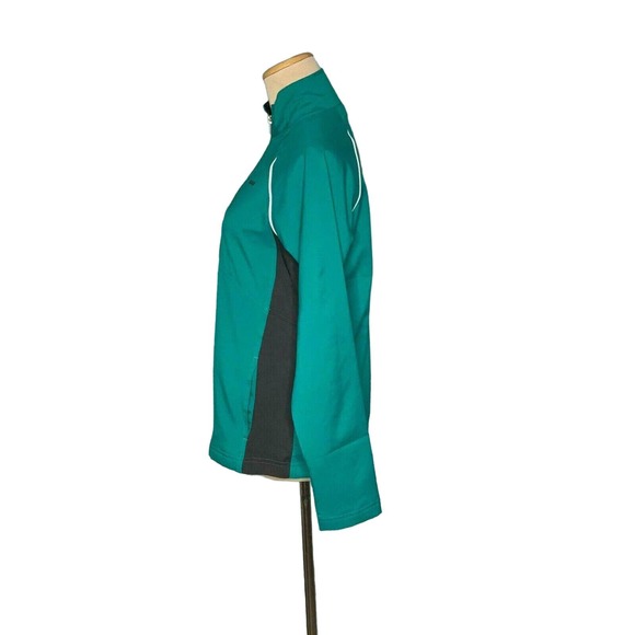 Reebok green Long Sleeves Full Zip Lightweight Mesh Lining Jacket S - Picture 2 of 12